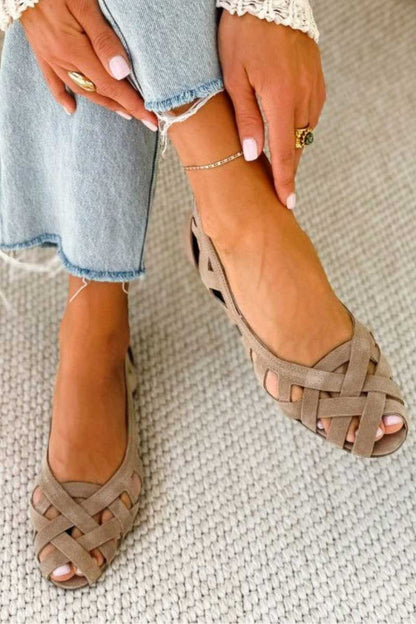 Venezia™ | Sandalias Planas Trenzadas de Colores