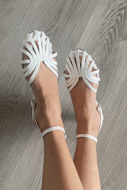 Joyela™ | Sandalias Doradas con Tira al Tobillo