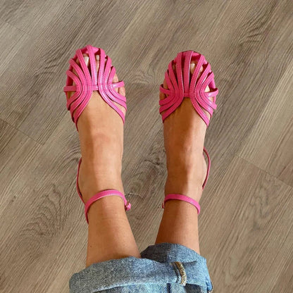 Joyela™ | Sandalias Doradas con Tira al Tobillo