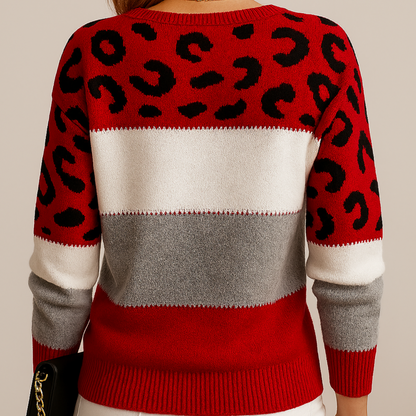 Carla | Suéter de Punto Leopardo