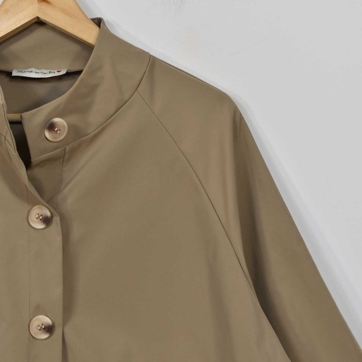 Trench manga francesa camel