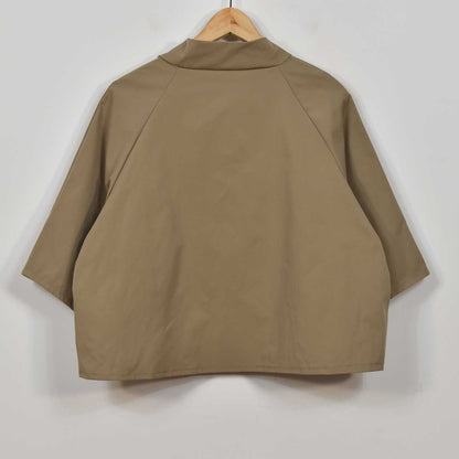 Trench manga francesa camel