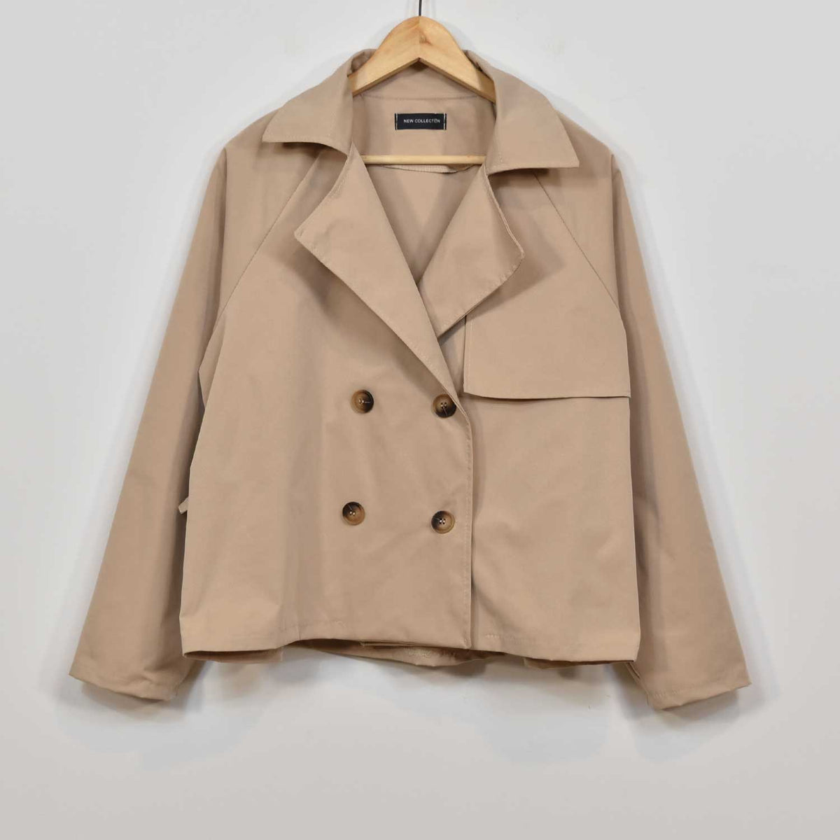 Trench corta beige