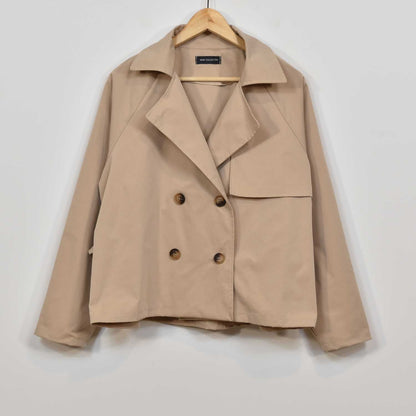 Trench corta beige
