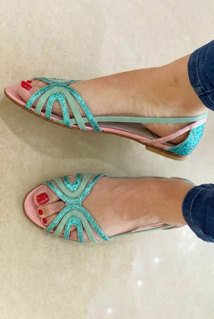 Solea™ | Sandalias Doradas Elegantes Punta Abierta
