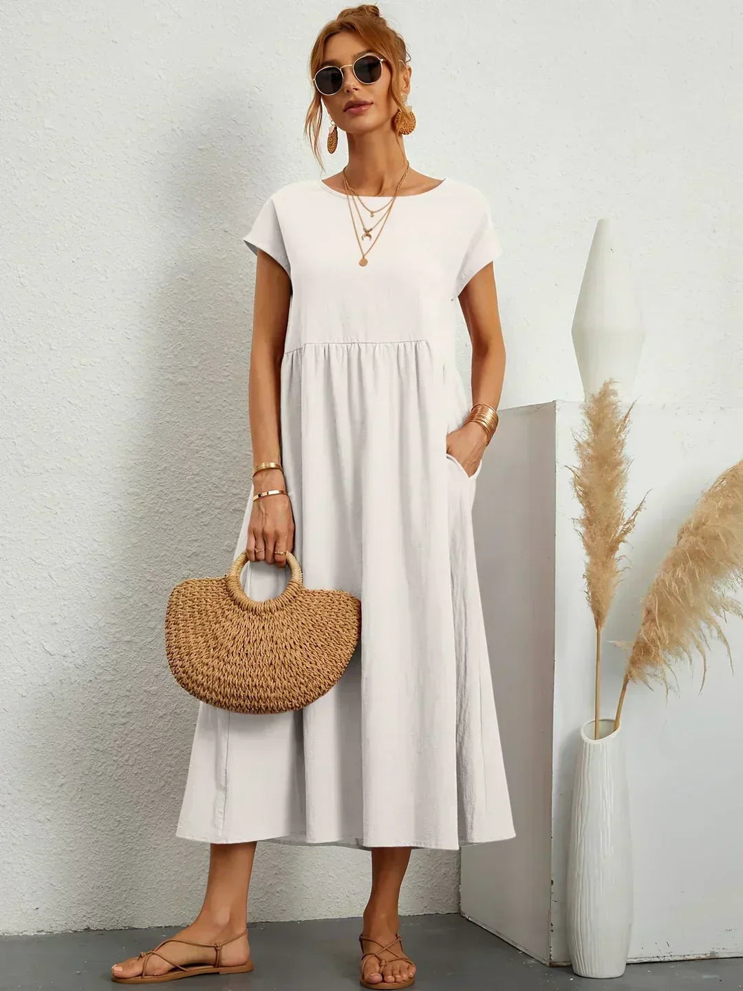 Gabrielle | Vestido Midi Elegante y Fluido