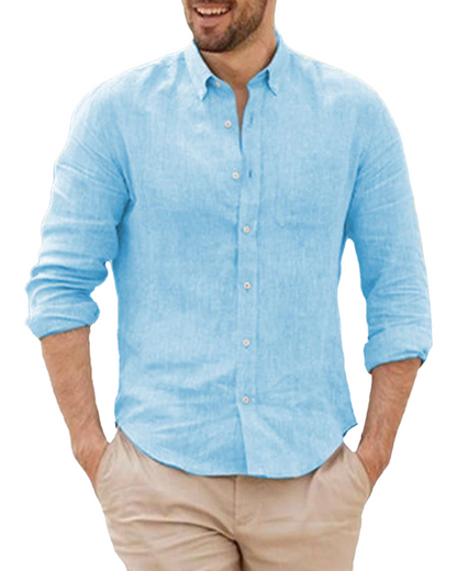 Camisa de lino transpirable
