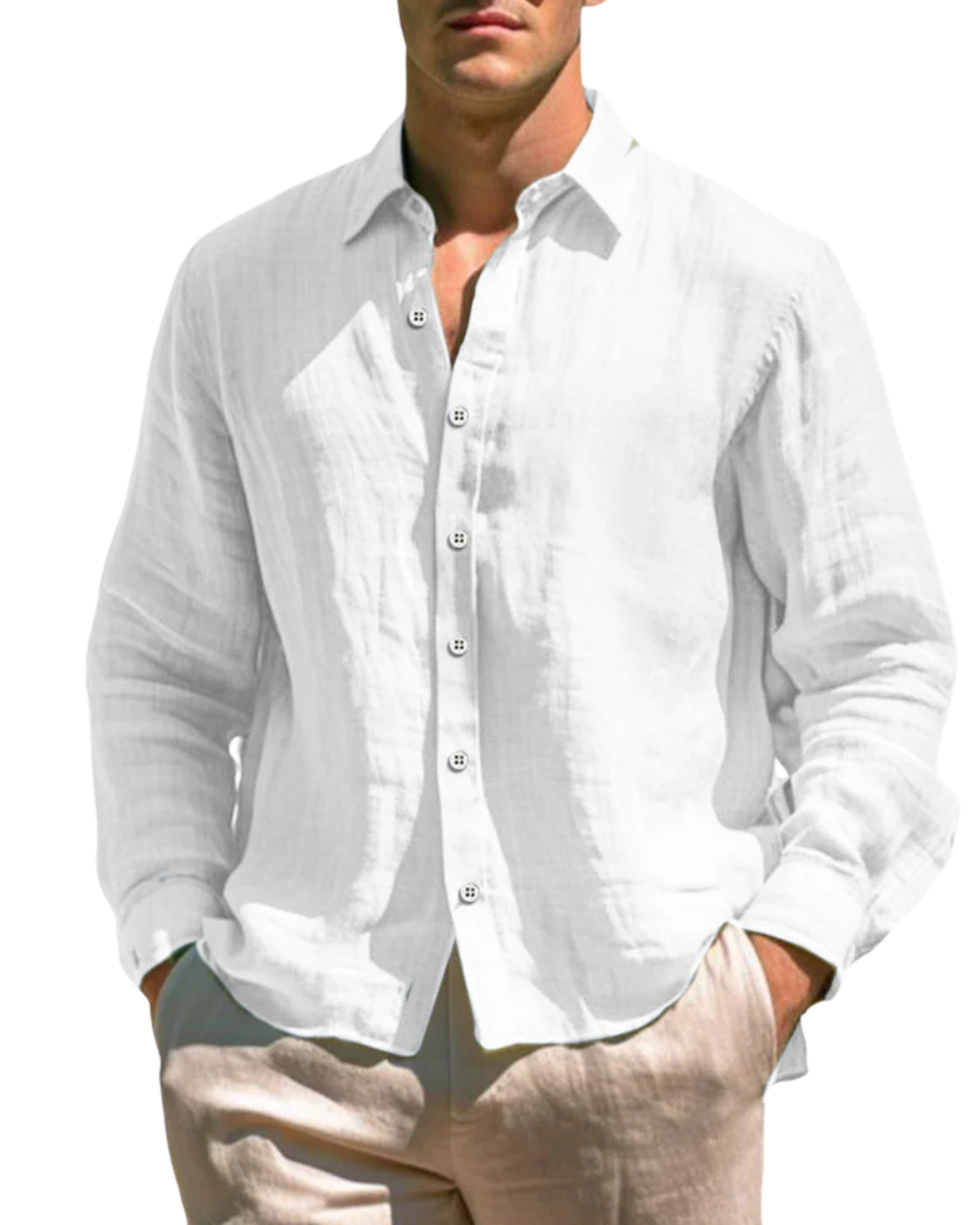Camisa casual de lino