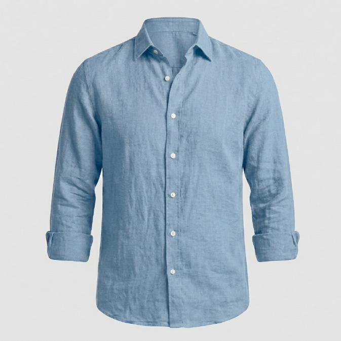 Camisa de Lino Cómoda y Flexible para Hombre