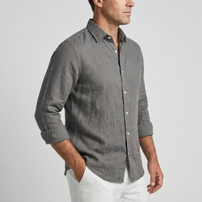 Camisa de Lino Cómoda y Flexible para Hombre